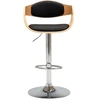 Image de vidaXL Tabouret de bar noir bois courbé et similicuir
