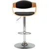 Image de Vidaxl - Tabouret De Bar Noir Bois Courbé Et Similicuir