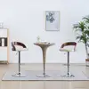 Image de Vidaxl - Tabourets De Bar Lot De 2 Crème Similicuir Et Bois Courbé