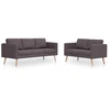 Image de vidaXL Ensemble de canapés 2 pièces tissu taupe