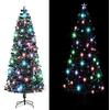 Image de vidaXL Sapin de Noël artificiel avec support/LED 240 cm fibre optique