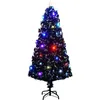 Image de Arbre De Noël Pré-éclairé Avec Support 150 Cm Fibre Optique Vidaxl