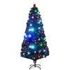 Image de vidaXL Sapin de Noël avec éclairage et support 180 cm fibre de verre