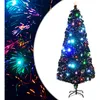Image de Vidaxl Arbre De Noël Pré-éclairé Avec Support Et Led 210 Cm Fibre Optique
