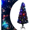 Image de Arbre De Noël Pré-éclairé Avec Support 240 Cm Fibre Optique Vidaxl