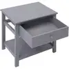 Image de Table De Chevet Gris 40x29x42 Cm Bois De Paulownia