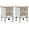 Image de Vidaxl Bedside Cabinets 2 Pcs 35x30x50 Cm Paulownia Wood