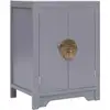 Image de Table De Chevet Gris 38x28x52 Cm Bois De Paulownia Vidaxl