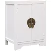 Image de Vidaxl Bedside Cabinet White 38x28x52 Cm Paulownia Wood