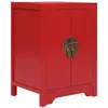 Image de Vidaxl Bedside Cabinet Red 38x28x52 Cm Paulownia Wood