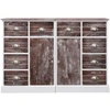 Image de vidaXL Sideboard avec 10 tiroirs brun 113x30x79 cm bois