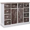 Image de Vidaxl - Buffet Avec 10 Tiroirs Marron 113x30x79 Cm Bois
