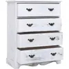 Image de vidaXL Commode à tiroirs blanc 60x30x75 cm bois