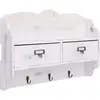 Image de Vidaxl Wall Mounted Coat Rack White 50x10x34 Cm Wood
