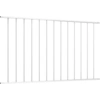 Image de vidaXL Panneau de clôture Acier revêtu par poudre 1,7 x 1,25 m Blanc
