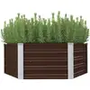 Image de Vidaxl - Jardinière Surélevée Marron 129x129x46 Cm Acier Galvanisé