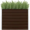Image de Vidaxl - Jardinière Surélevée Marron 100x100x77 Cm Acier Galvanisé