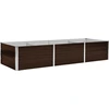 Image de vidaXL Lit surélevé de jardin brun 240 x 80 x 45 cm Acier galvanisé