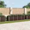 Image de Vidaxl   Lit Surélevé De Jardin Marron 320x80x77 Cm   Acier Galvanisé Résistant Aux Intempéries   Fond Ouvert Pour Plantation Facile
