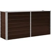Image de vidaXL Lit surélevé de jardin brun 160 x 40 x 77 cm Acier galvanisé