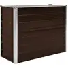 Image de vidaXL Lit surélevé de jardin brun 100 x 40 x 77 cm Acier galvanisé