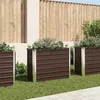Image de Vidaxl - Lit Surélevé De Jardin Marron 100x40x77 Cm Acier Galvanisé