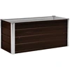 Image de vidaXL Lit surélevé de jardin brun 100 x 40 x 45 cm Acier galvanisé