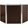 Image de vidaXL Lit surélevé de jardin brun 129 x 129 x 77 cm Acier galvanisé