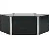 Image de vidaXL Lit surélevé Anthracite 129 x 129 x 45 cm Acier galvanisé