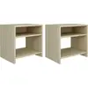 Image de Tables De Chevet 2pcs Chêne Sonoma 40x30x40cm Bois D'Ingénierie