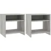 Image de Tables De Chevet 2 Pcs Gris Béton 40x30x40 Cm Bois D'Ingénierie