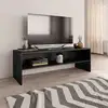 Image de Meuble Tv Noir 120x40x40 Cm Bois D'Ingénierie