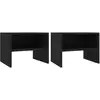 Image de Tables De Chevet 2 Pcs Noir 40x30x30 Cm Bois D'Ingénierie Vidaxl