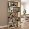 Image de Bibliothèque De Division Avec 5 Grands Compartiments Dans Le Salon En Bois Mobile Diverses Couleurs Couleur : Chêne Sonoma