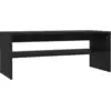 Image de vidaXL Table basse noire 100x40x40 cm bois composite