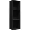 Image de Bibliothèque/meuble Tv Noir 36x30x114 Cm Bois D'Ingénierie Vidaxl
