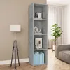 Image de Bibliothèque De Télévision Mobile Avec 4 Compartiments Dans Le Salon Mobile Élégant Divers Volors Couleur : Gris En Béton