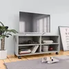 Image de Vidaxl - Meuble Tv Avec Roulettes Gris Cement 90 X 35 X 35 Cm Aggloméré