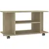 Image de vidaXL Armoire TV avec roulettes Chêne Sonoma 80x40x45 cm Bois composite