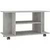 Image de vidaXL Armoire TV à roulettes gris béton 80x40x45 cm Bois composite