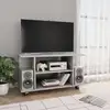 Image de Vidaxl - Meuble Tv Et Roulettes Gris Béton 80x40x40 Cm Bois D'Ingénierie