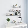 Image de Vidaxl - Tagères Murales 3 Pcs Gris Béton Bois D'Ingénierie