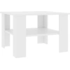 Image de vidaXL Table basse blanche 60x60x42 cm Bois composite