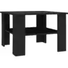 Image de vidaXL Table basse noire 60x60x42 cm Bois composite