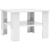 Image de vidaXL Table basse blanc brillant 60x60x42 cm Bois composite