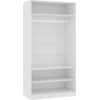 Image de vidaXL Armoire blanche 100×50×200 cm Bois composite