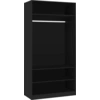 Image de vidaXL Armoire noire 100x50x200 cm Bois composite