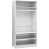 Image de vidaXL Armoire blanc brillant 100x50x200 cm Bois composite