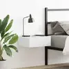 Image de Table De Chevet Flottante Blanc 40x30x15 Cm Bois D'Ingénierie Vidaxl