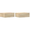 Image de Tables De Chevet Flottantes 2 Pcs Chêne Sonoma Bois Ingénierie Vidaxl